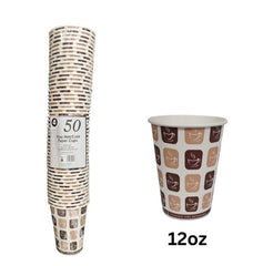 Dina DID 12OZ Hot/Cold Paper Cups 50PK