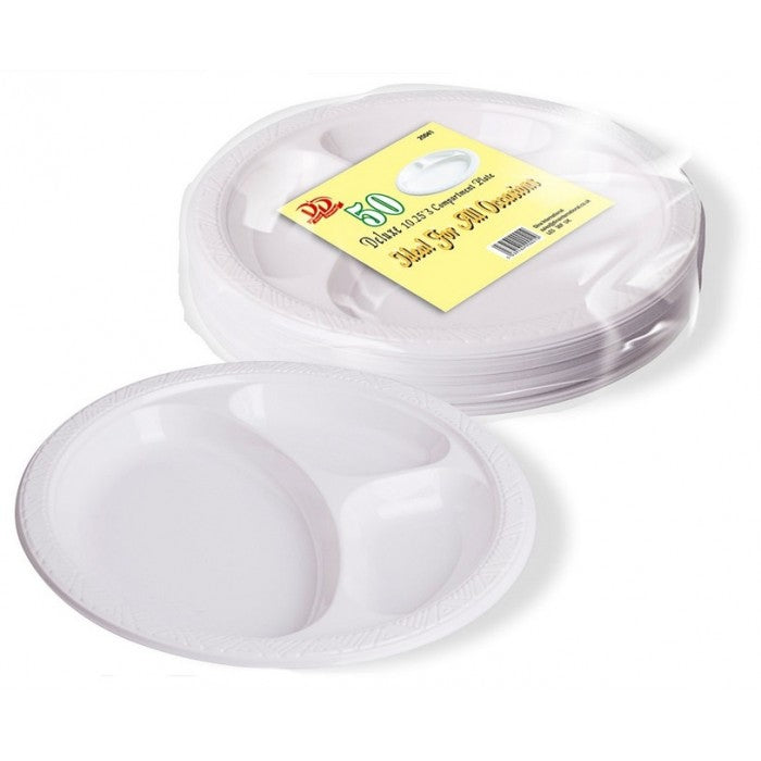 Plastic 3 compartment plates shop