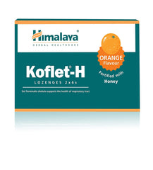 Himalaya Koflet-H Lozenges Fortified with Honey (Orange Flavour) 33.6g