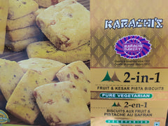 Karachi Bakery 2-in-1 Fruit & Kesar Pista Biscuits 400G