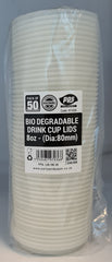 PPS Bio Degradable Drink lids 8oz (88mm) (50 Pcs)