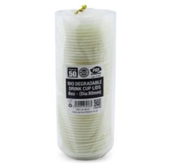 PPS 8OZ Bio Degradable Drink Cup Lids 50PC