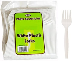 PPS White Plastic Forks (100 Pack)