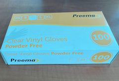 Disposable Clear Vinyl Gloves Medium Size (Powder Free) (Pack Of 100)