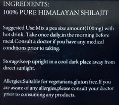 Raw Shilajit 100% Natural 30g