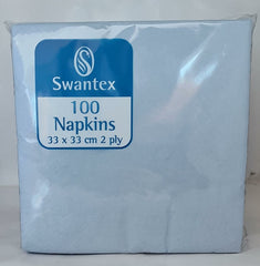 Swantex 2 Ply Napkins Light Blue 33cm (100 Pcs)