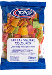 Topop Far Far Square Coloured (Uncooked Wheat Snacks) 250g