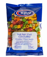 Topop Far Far Star Coloured (Uncooked Wheat Snacks) 250g