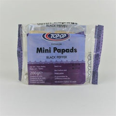 Topop Premium Mini Papads (Black pepper) 200g
