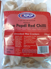 Topop Rice Papdi Red Chilli 200g