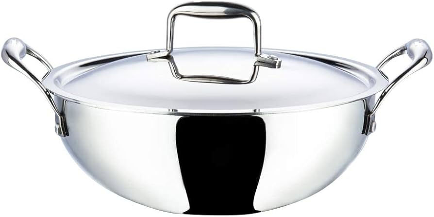VEGO Triply Stainless Steel Kadhai 28cm
