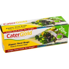 Cater Gold Zipper Seal Bags 250x250mm