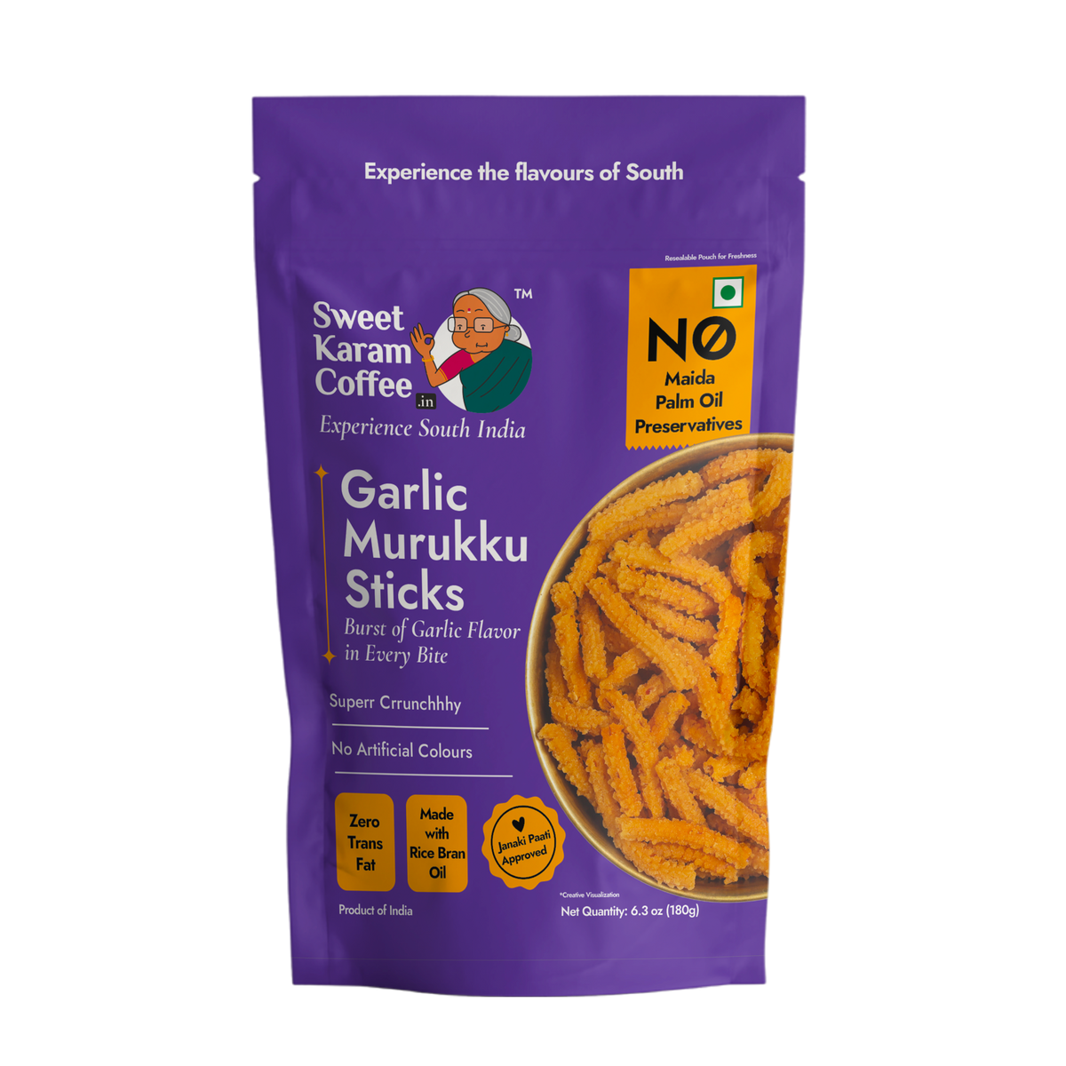 SKC Garlic Murukku Sticks 180g