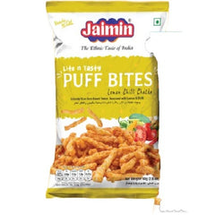 Jaimin Lite n Tasty Puff Bites Lemon Chilli Chatka 80G