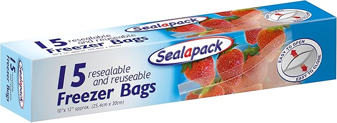 Sealapack Xtra Strong Zipper Freezer Bags 15pack
