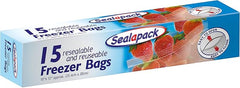 Sealapack Xtra Strong Zipper Freezer Bags 15pack