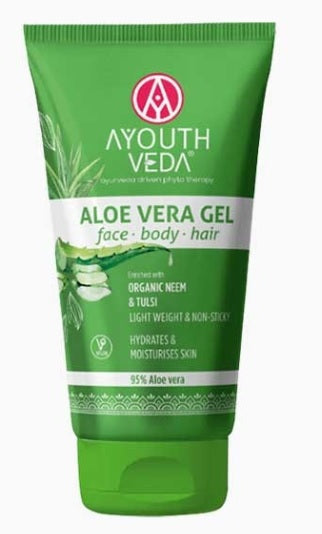 AYouth Veda Aloe Vera Gel with Neem & Tulsi (Face - Body - Hair) 150G