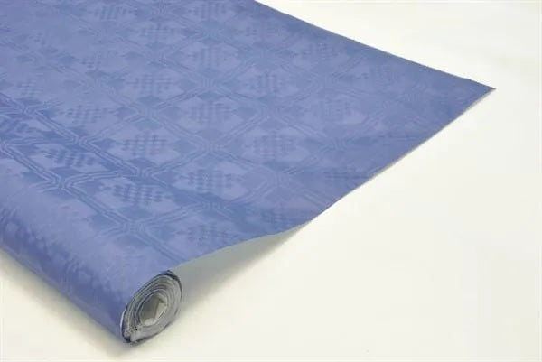 Ruby Macaw Dark Blue Damask Banquet Roll (25m x 1.2m)