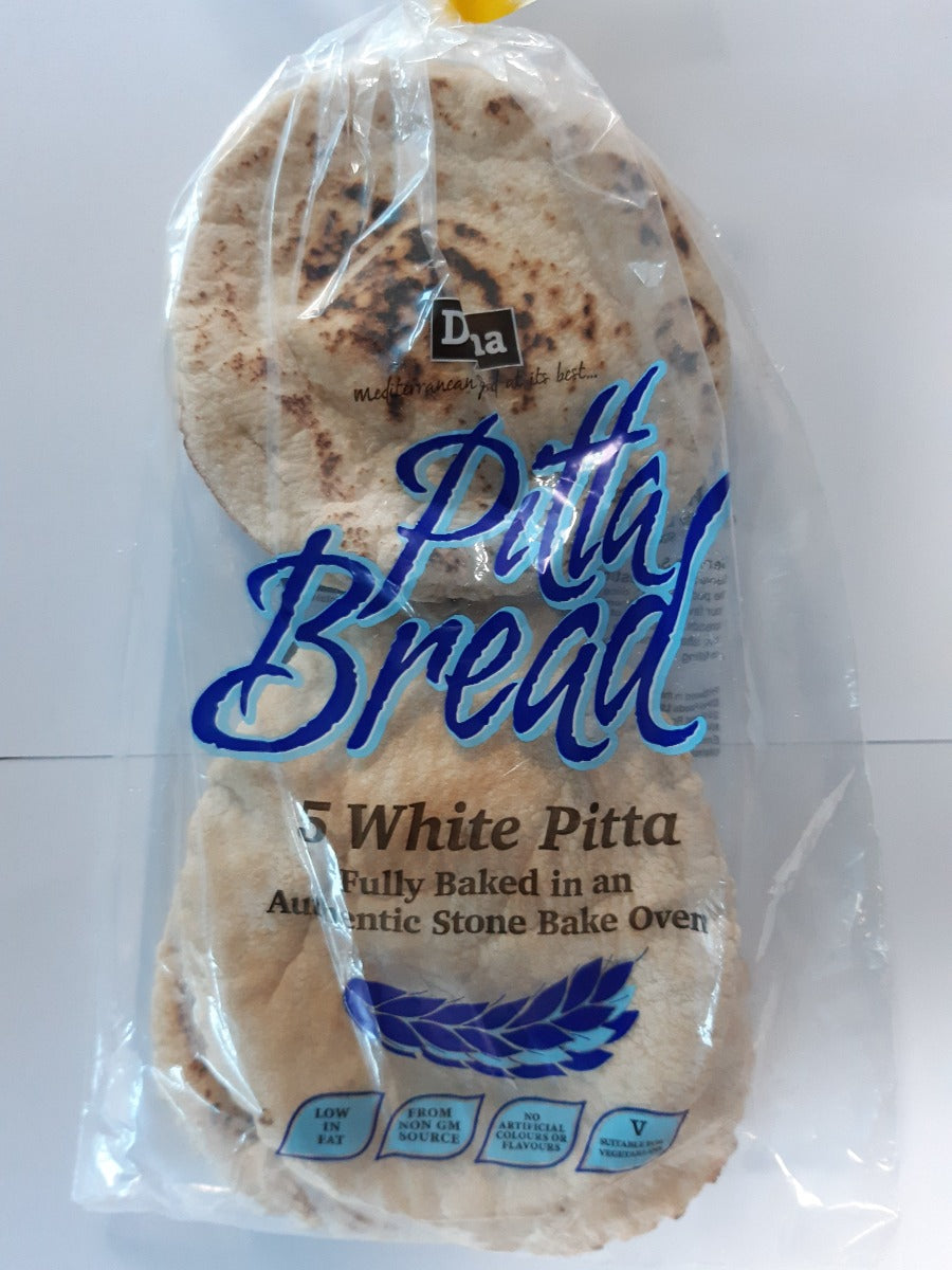 Dina Pitta Bread 5 White Pitta - Round