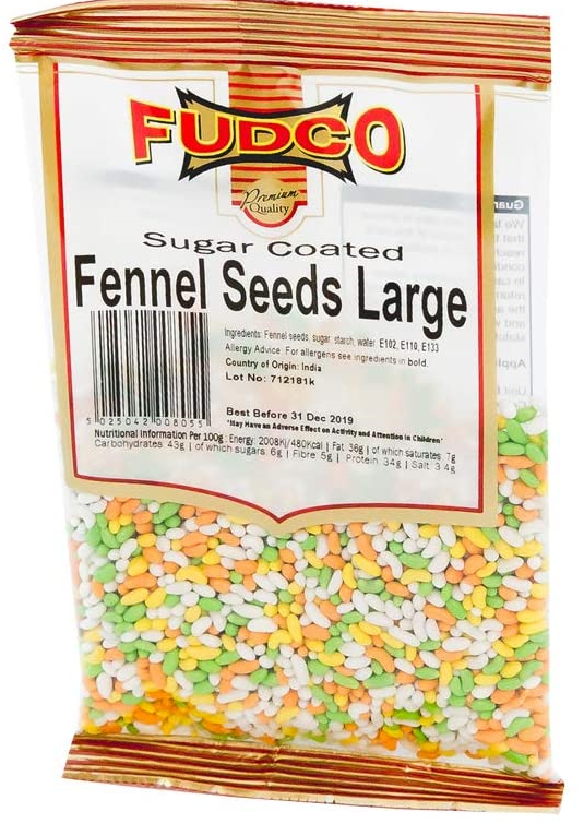 Fudco Fennel Seeds Large (Sugar Coated) 1kg