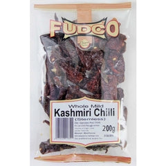 Fudco Whole Mild Kashmiri Chilli (Stemless) 200g