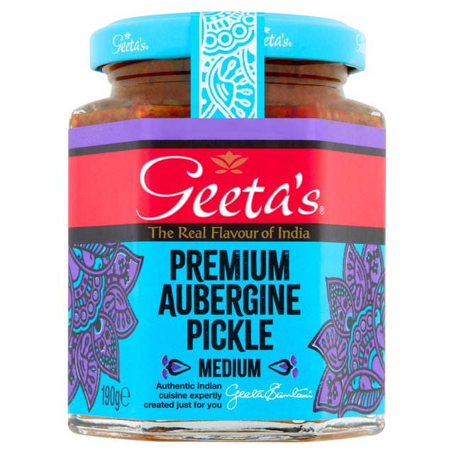 Geeta's Premium Aubergine Pickle (Medium) 190g