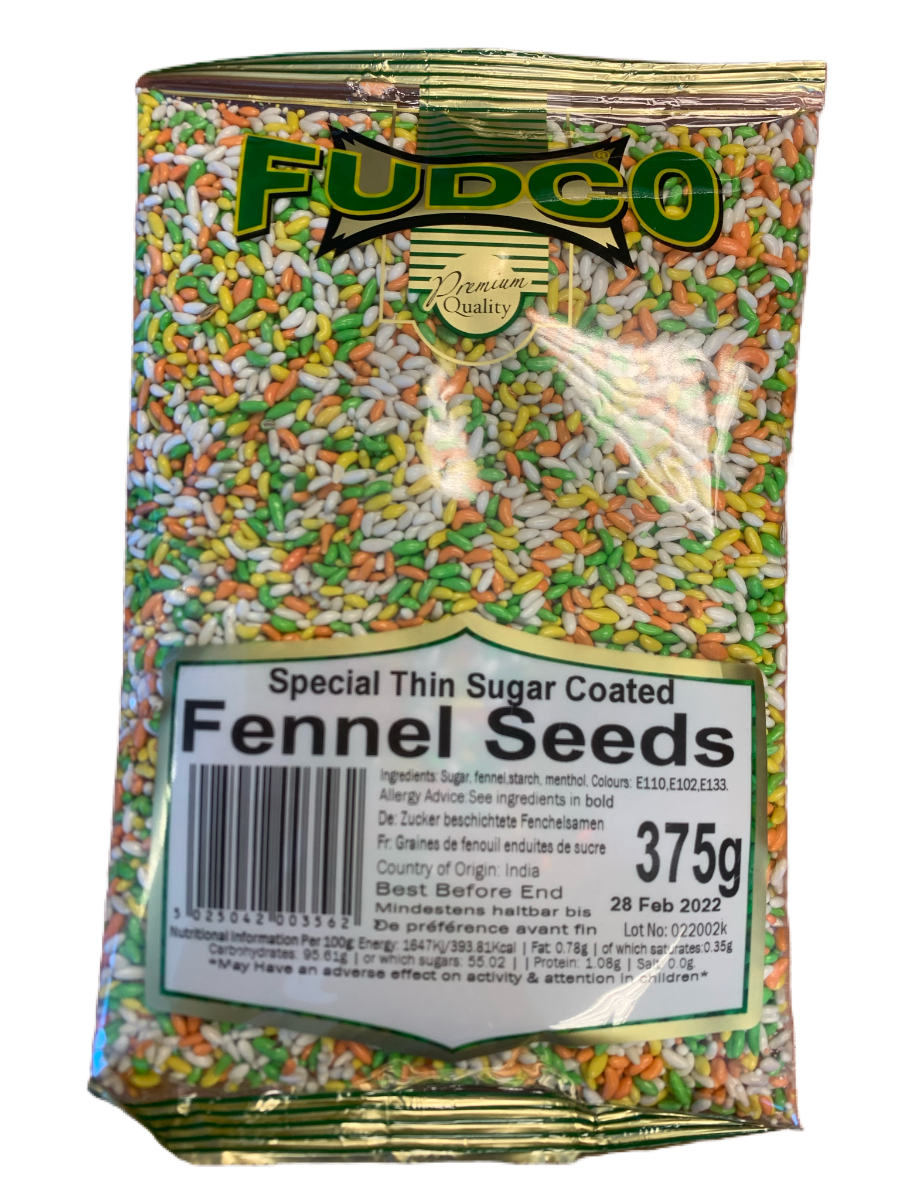 Fudco Special Thin Sugar Coated Fennel Seeds 375g