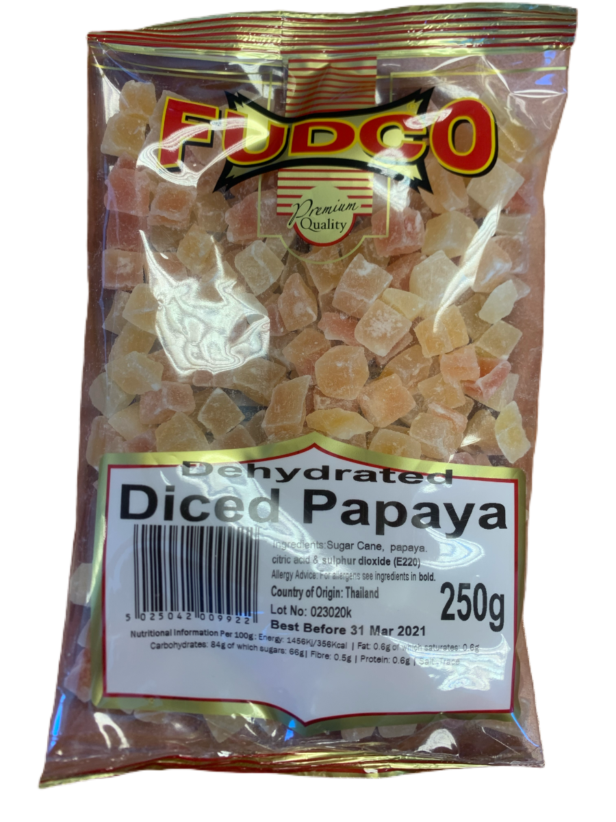 Fudco Dehydrated Diced Papaya 250g