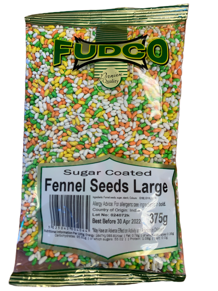 Fudco Sugar Coated Fennel Seeds Large 375g