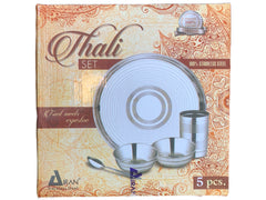 Airan Thali Set 5pcs 100% Stainless Steel