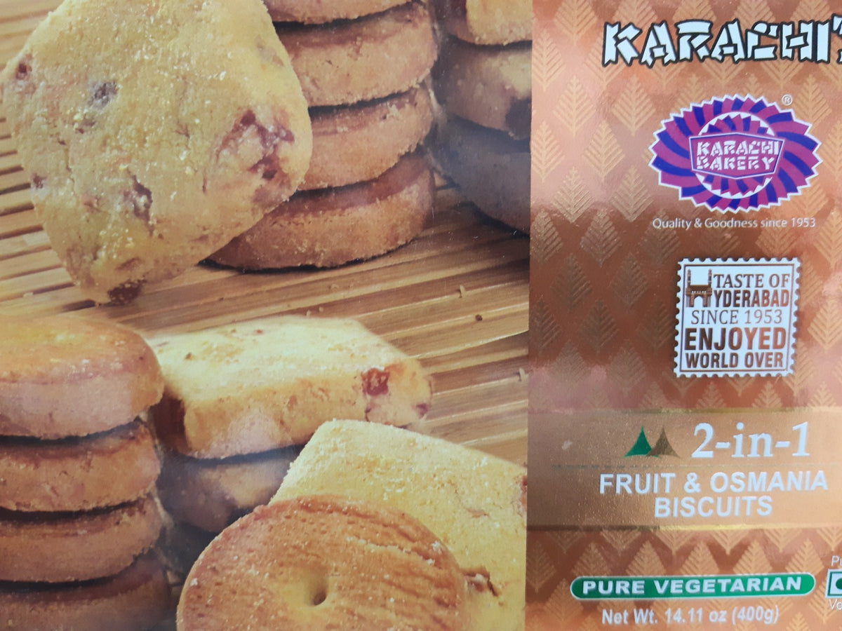 Karachi Bakery 2-in-1 Fruit & Osmania Biscuits 400G