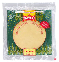 Natco Authentic Pappadum (Plain Papad) 200g