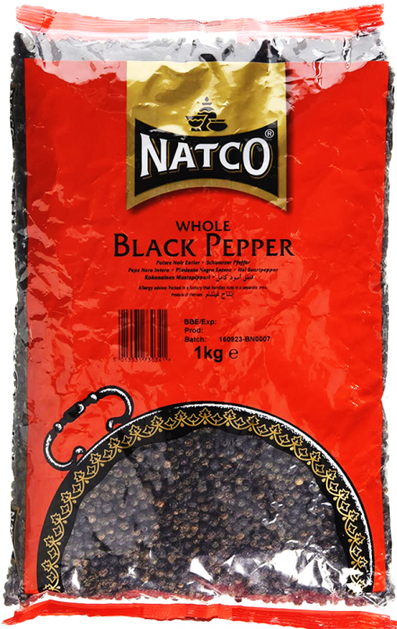 Natco Black Pepper (Whole) 1Kg