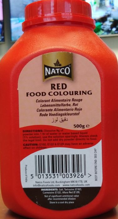 Natco Red Food Colour 500g