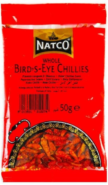 Natco Whole Bird's Eye Chillies 50g