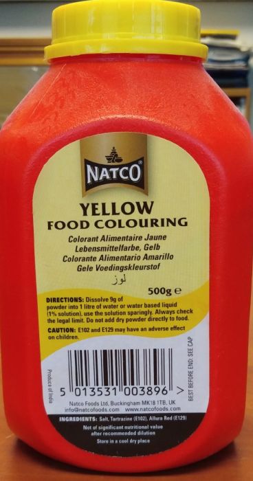 Natco Yellow Food Colour 500g