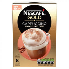 Nescafe Gold Cappuccino Unsweetened 8 Sachets 113.6g