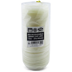PPS Bio Degradable Drink lids 12oz (90mm) (50 Pcs)