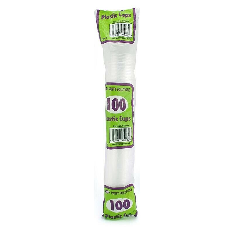 PPS Plastic Cups 180ml (100 Pack)