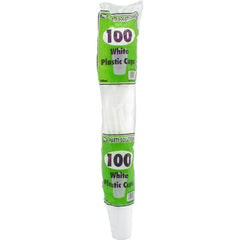 PPS White Plastic Cups 180ml (100 Pack)