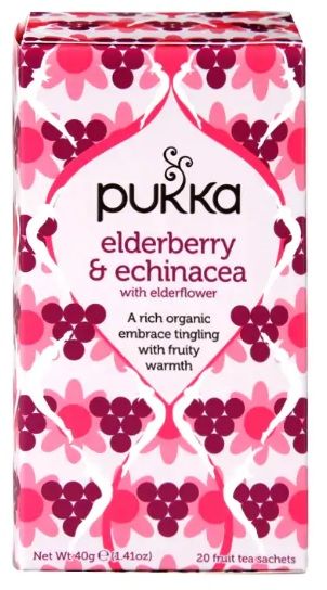 Pukka Elderberry & Echinacea 20 Tea Sachets 40g