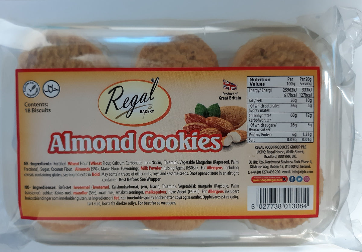 Regal Egg Free Almond Cookies 18PC