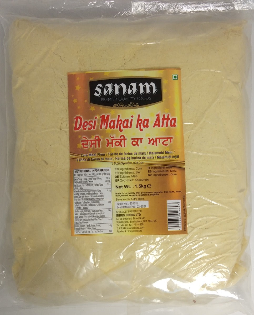 Sanam Desi Makki Atta (Cornmeal Flour) 1.5kg