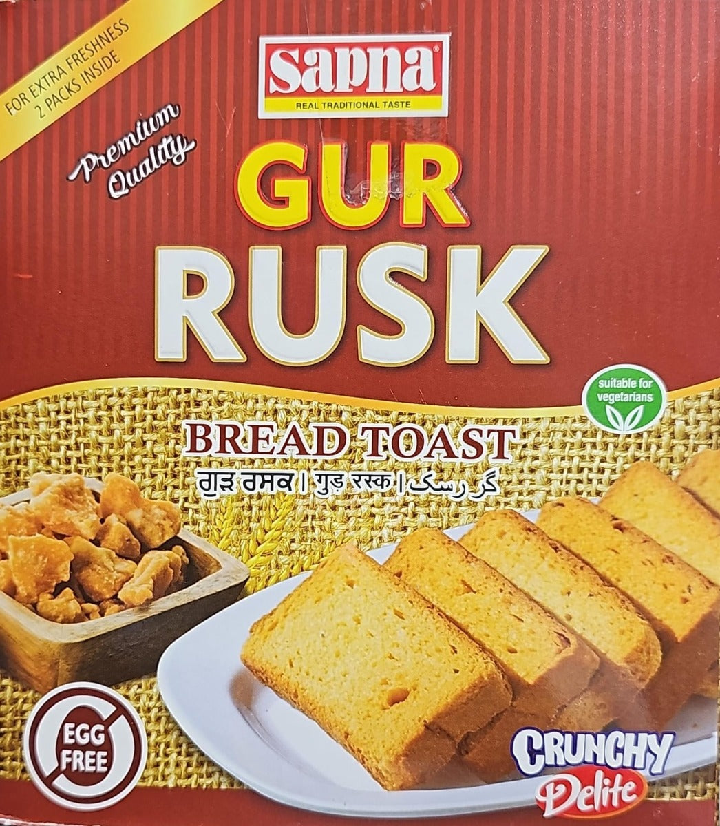 Sapna Gur Rusk (egg free) 600G