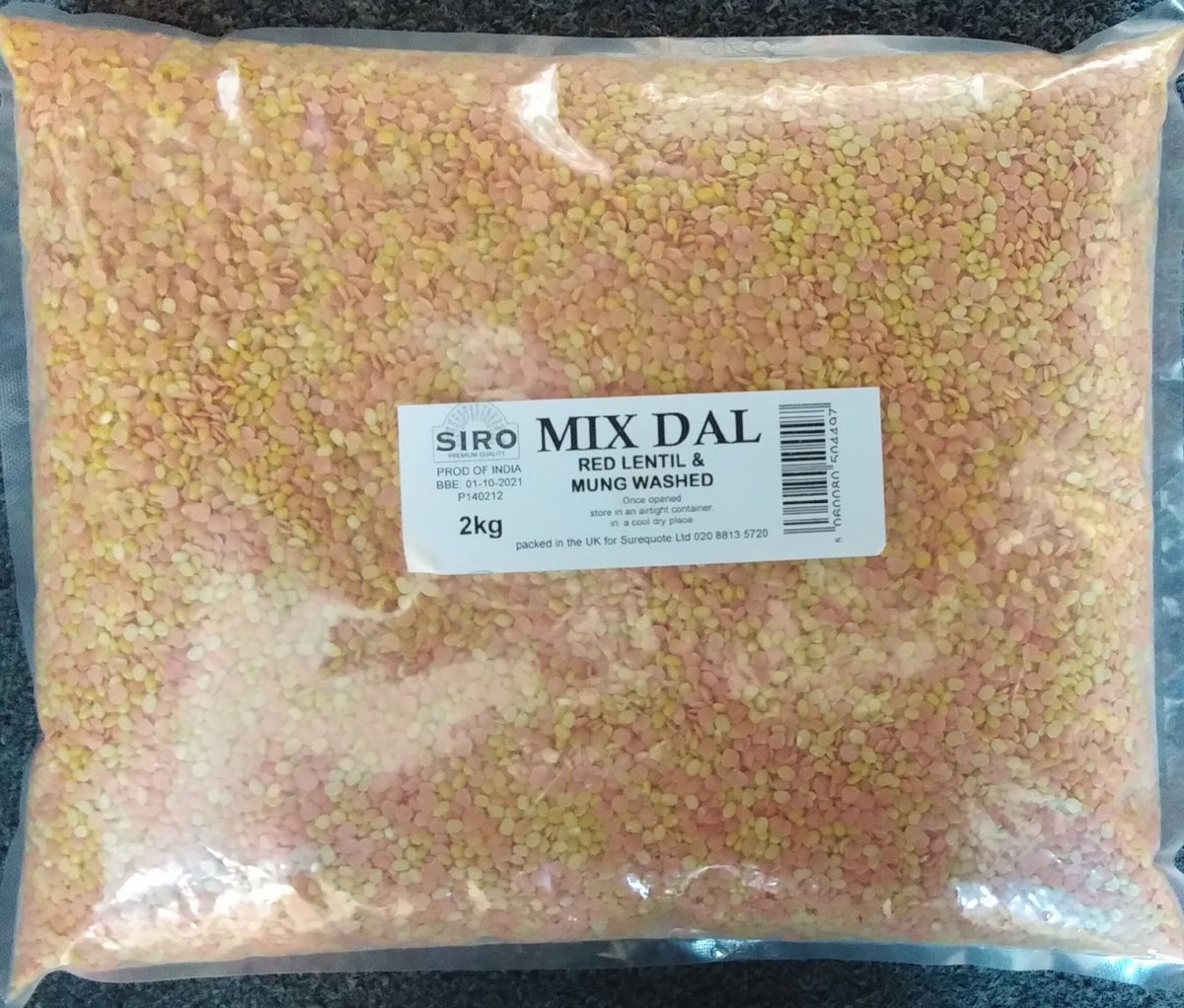 Siro Mix Dal (Red Lentil & Mung Washed) 2kg