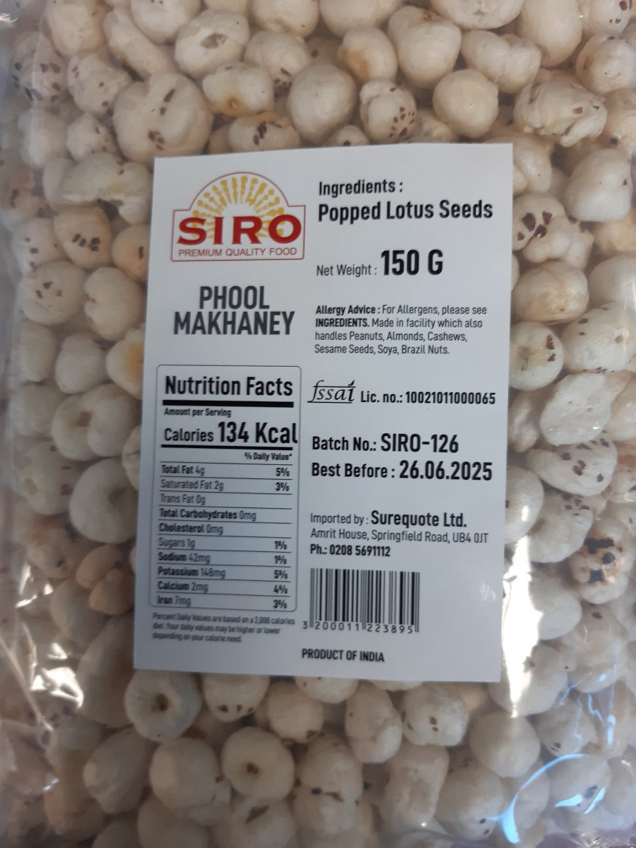 Siro Phool Makhaney (Popped Lotus Seeds) 150G