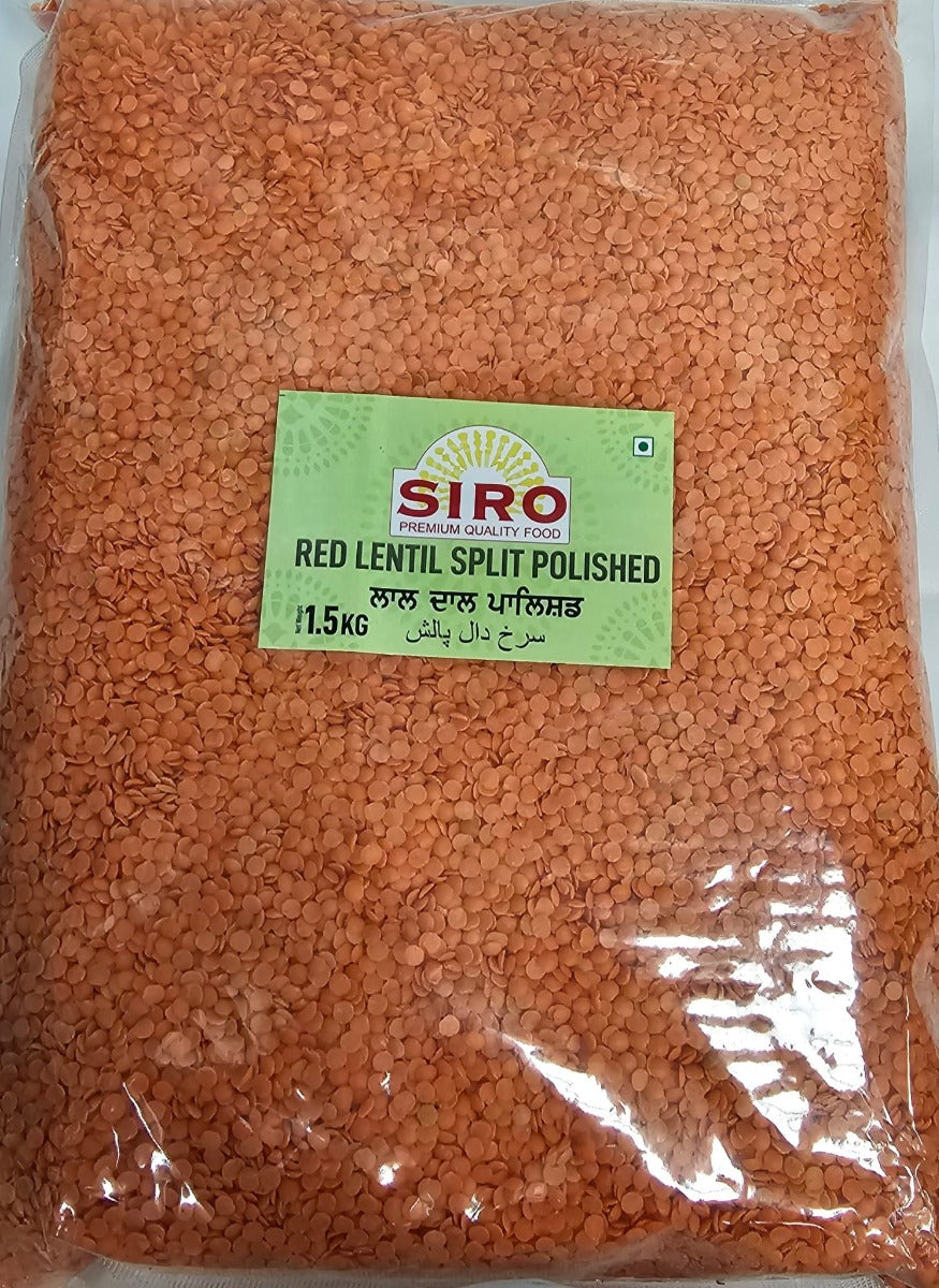 Siro Red Lentil Split Polished - 1.5Kg