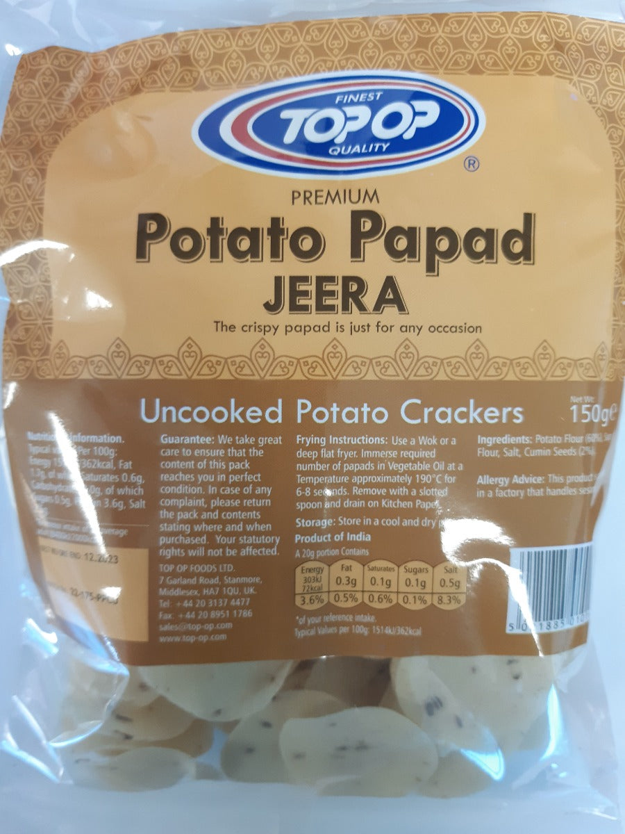 Topop Potato Papad Jeera 150G