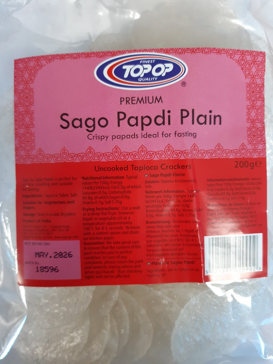 Topop Sago Papdi Plain 200G