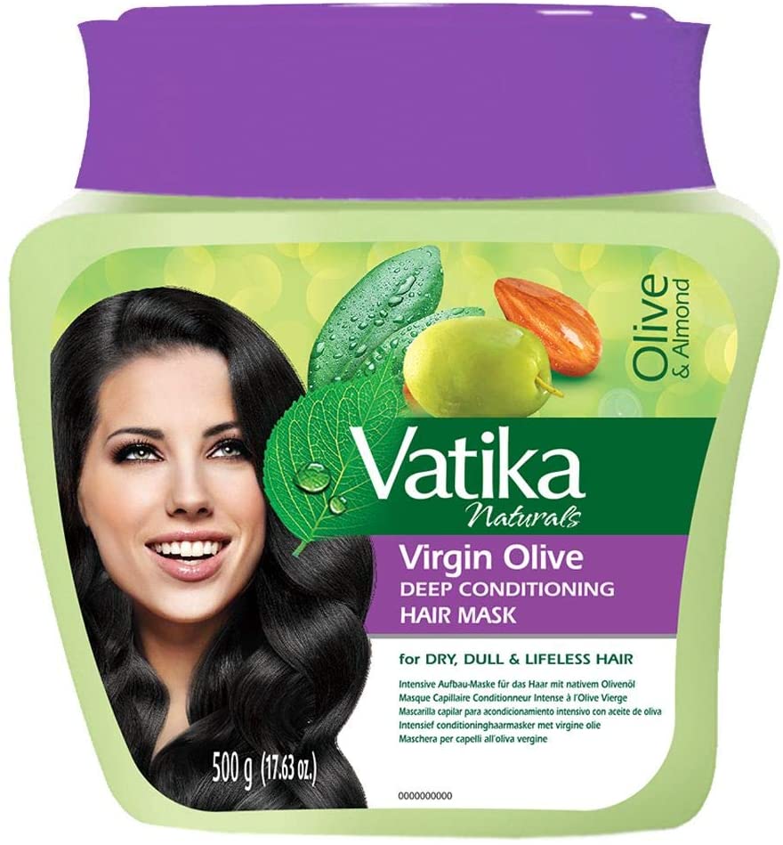 Vatika Naturals Virgin Olive Deep Conditioning Hair Mask (Olive & Almond) 500ml
